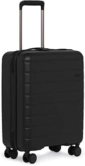 ANTLER - Stamford 2.0 Hard Shell Cabin Suitcase - 54.1 x 40.2 x 20 cm 37L, Lightweight with 4 Spinner Wheels, TSA Locks, Carry On Luggage Approved by easyjet & British Airways - Black