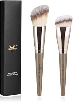 Anmor Contour Brush Set, Premium Contour Blush Bronzer Face Makeup Brush, Perfect For Cheek Jaw Nose Blending Contouring Polishing, Suitable For Powder Liquid Cream(Angled and Triangular Contour Brush
