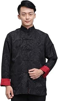 Men's Traditional Chinese Kung Fu Clothing Hanfu & Tang Suit Jacket Wing Chun Uniform Martial Arts Coats