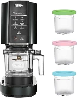 CN301CO CREAMi Compact Ice Cream Maker for Gelato, Mix-ins, Milkshakes, Sorbet, and Smoothie Bowls with 7 One-Touch Programs, Pint Container and Lids (Silver, Renewed)