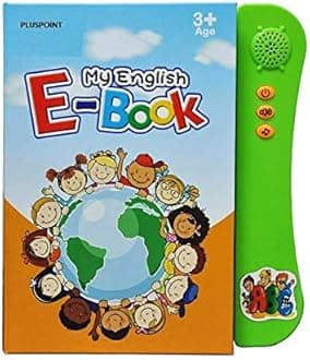 PLUSPOINT My English Book,Sound Book for Children,Teaching English Letters & Words Learning Book, Fun Educational Toys. Activities with Numbers, Shapes, Animals Phonetic Book for Toddlers. (My-Book)