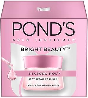 Bright Beauty Light Cream with UV Filter | Niasorcinol | 100x Better than Vitamin C | Niacinamide | Fades Dark Spots, Brightens Skin, 35g