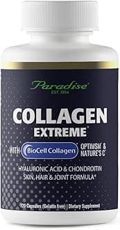 Paradise Herbs, Collagen Extreme with BioCell, Hyaluronic Acid & Chondroitin, Skin, Hair & Joint Formula, 120 Capsules