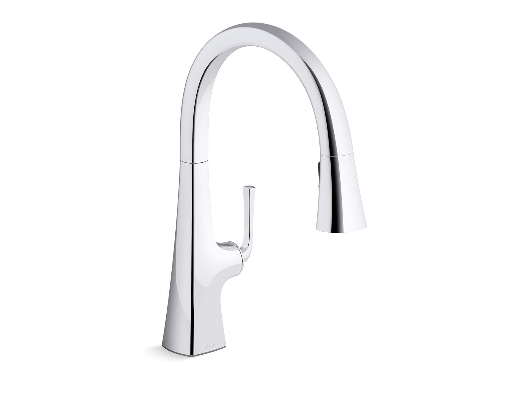 Graze Pull Down Kitchen Faucet, Kitchen Sink Faucet with Pull Down Sprayer, Polished Chrome, K-22062-CP