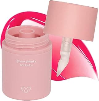 AOU GLOWY CHONKY TINT BALM 01 Apple Balm with Built-in Silicone Applicator - Mess-Free, Hygienic Design, Natural Gloss, Instant Hydration for Chapped Lips, Valentine's Day Gifts for Woman 0.12Oz