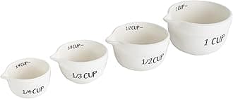 Measuring Cups, Ceramic, Standard Measurements, Set of 4