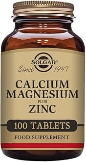 Solgar® Calcium Magnesium Plus Zinc Tablets - Pack of 100 - Healthy Bones, Teeth & Muscles - Supports Health of Nervous System - Vegan