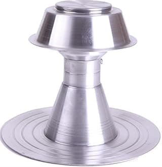 Roof Vent Areco Aluminium Flat Roof Ventilation Breather, Silver