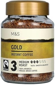 M&S Gold Instant Coffee, Medium Roast, 100% Arabica Freeze-Dried, 100g, Pack of 2X