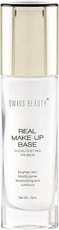 Real Makeup Base Highlighting Primer| Skin-Hydrating Poreless Primer With Natural Glow Finish For Face Makeup |Shade - 01 Natural Tint, 32Ml