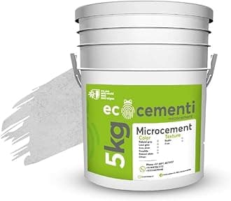 Microcement Continuous Coating for Walls and Floors - Versatile, Durable, and Elegant Surface for Home and Office Renovations (Blanco Natural White, 11.02 lb)