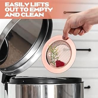 Retisee 2 Pcs Sink Strainer Stainless Steel Kitchen Sink Drain Strainer Basket Cover Mesh Hair Food Catcher, Large Wide Rim of 4.4 Diameter(Rose Gold)
