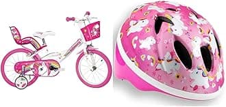 Dino Bikes 144R-UN Unicorn 14" Bicycle 14'', White & Pink & Schwinn Kids Character Bike Helmet, Infant and Toddler, Bicycle, Scooter, Skateboard Helmet, Age 1-3 Year Olds, Fit 44-50 cm, Pink Unicorn