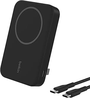 BoostCharge Pro Wireless Power Bank 8000mAh, 15W with Qi2, MagSafe Compatible Portable Charger + Built-in Pop-up Kickstand, For iPhone 17, iPhone Air, iPhone 16, 15, 14, Pixelsnap and More