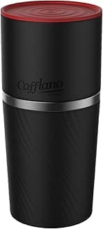 Cafflano Klassic : All-in-1, Drip Kettle+Grinder+Permanent Stainless Filter Dripper+Double-wall Tumbler, Pourover, Coffee Maker for Camping & Travel