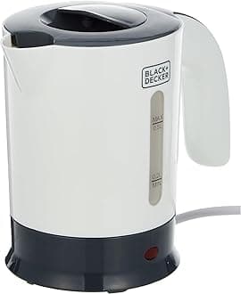 Black & Decker TR250JA 650W 0.5-Liter Electric Travel Tea Kettle, UK Cord (220V)