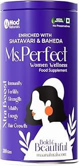 Ms. Perfect Women Wellness Supplement | Herbal Blend with Shatavari & Baheda | Energy, Hormonal & Immunity Support | 300g | Pack of 4