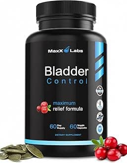 Bladder Control Supplement - Overactive Bladder Control Pills - Potent Blend of Pumpkin Seed Oil, Cranberry Extract & Vitamin D3 - Urinary Tract Infection Treatment for Women & Men - 60Ct