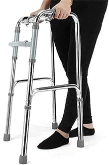 Ultra Narrow Walking Frame Adjustable Height Lightweight Aluminium Medical Walking Mobility Aid for Seniors Disabled