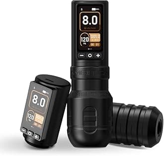 Ambition Torden Max Wireless Tattoo Machine 2400mAh Color Touch Screen-Rotary Tattoo Gun Cartridge Pen with Torque 180 g.cm Brushless Motor Straight Drive Bar for Tattoo Artist