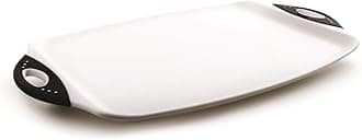 Chop & Serve Cutting Board, 12.5 by 20 inches, White with Black Handles (329-32-25)