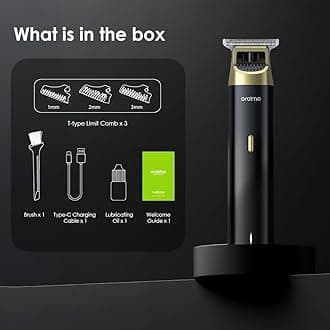 Oraimo Nose Hair Trimmer for Men & Women, 10,000 RPM Stainless Steel Dual-Blade, 360° trimming, Safe & Comfortable, Battery Powered& Quiet Operation, No Pulling (Gray)