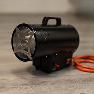 Garden Mile 15kW LPG Industrial Gas Space Heater Powerful 51,000 BTU/hr Portable Heating Blower with 240V/50Hz BS Plug Energy Efficient Workshop Garage or Commercial Room Heater