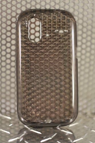 HTC Ruby / Amaze 4G, BLACK, Smoke, Translucent Diamond Design Case, Flexible, Firm, Soft, Better than Silicone, Mobile Cell Phone Case