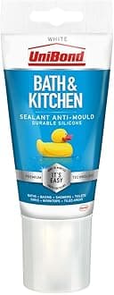 2079321 Anti-Mould Sealant / White Silicone Sealant for Kitchen and Bathroom / 1 x 147 g Tube