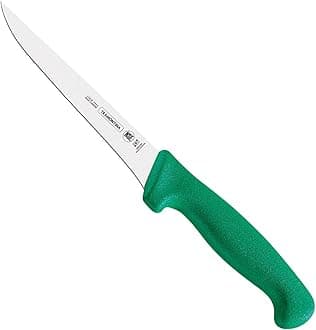 Tramontina Professional 5 Inches Boning Knife with Stainless Steel Blade and Green Polypropylene Handle with Antimicrobial Protection