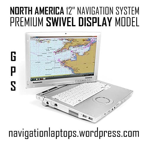 Premium 12" Marine GPS Chartplotter Navigation System - US Waters Charts + Touch Screen
