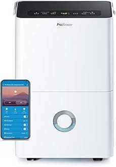 Pro Breeze 30L/Day Dehumidifier - Smart Compressor Dehumidifier with App, Wi-Fi, Continuous Drainage, 4L Water Tank, 24h Timer & Child Lock- Mould Remover & Moisture Absorber for Home & Bathroom