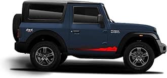 Explorer Edition Decal Made for Mahindra Thar | Side Decals | Colour - Aquamarine| Size - 15.5 x 7 cm