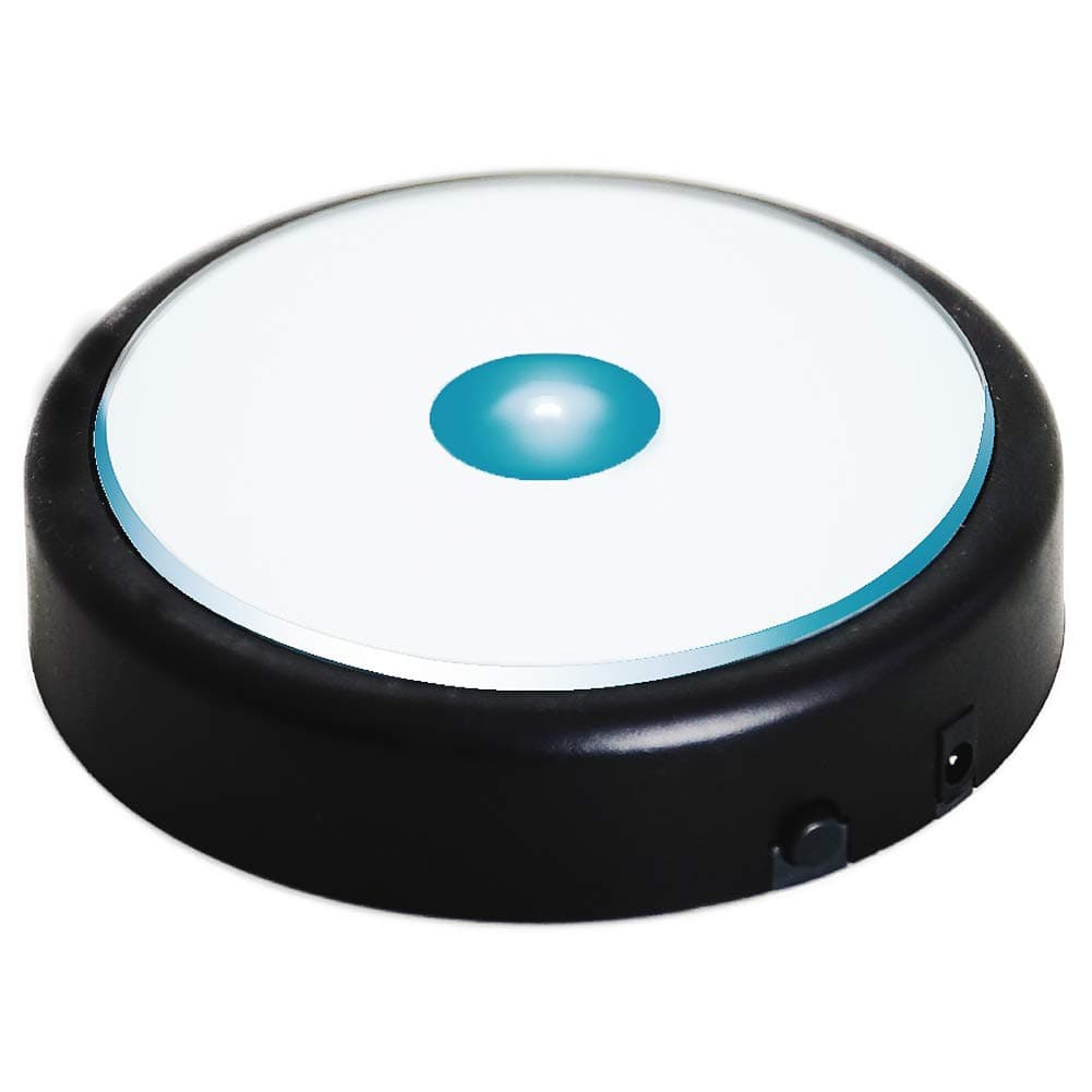 EUSTUMA LED Light Base Non-Slip Round Display Stand in A Variety of Colors,Suitable for Glass Crystal Artwork,Holiday Party Decoration.(No Rotating)