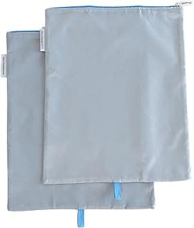 Travel Shoe Bags Set of 2 – Waterproof Shoe Bag for Travel, Gym, Storage, Packing – Lightweight Shoe Travel Bags for Suitcase, Closet, Backpack – Travel Shoe Organizer for Men and Women (Blue)