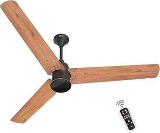 Polycab Silencio Mini 900mm 5-Star BLDC, Remote Ceiling fan for home| 55% Energy Saving, 100% Copper, High Speed, 25 Speed Setting, Reversable & Timer | 4-yr Warranty【Natural Wood】