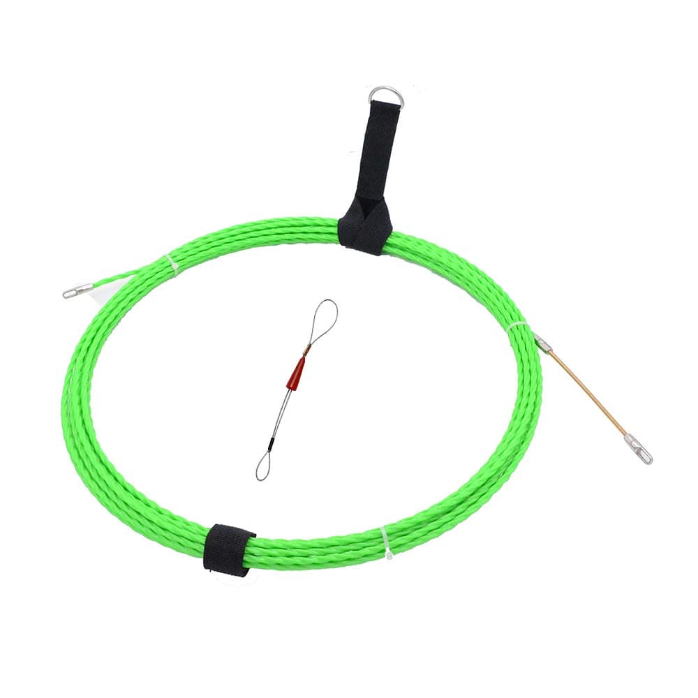 Fish Tape Electrical Wire Threader Wire Puller and Fish Tape Fastener tool 33 FT(10M) UP Grade Large Leader Hole
