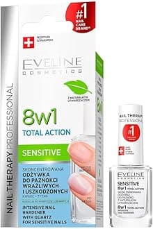 Nail Therapy Professional 8-in-1 Total Action Sensitive Nail Conditioner - Strengthens, Protects & Nourishes Brittle Nails with Quartz, 12ml