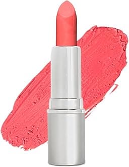Truly Natural Long Lasting Lipstick, Bermuda, Matte Medium Coral Pink, Naturally Hydrating & Nourishing, Vegan, Gluten-Free & Cruelty-Free, 0.11 oz / 3 g