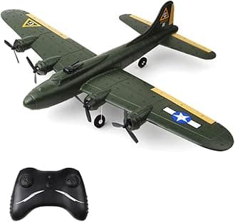 GoolRC B-17 RC Plane, 2 Channel RC Airplane, 2.4Ghz Remote Control Airplane, Ready to Fly EPP Foam Glider, Fixed Wing RC Aircraft Flight Toys for Boys,Kids and Adults