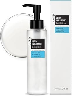 COXIR Ultra-Hyaluronic Cleansing Oil (150 ml / 5.07 fl.oz.) No Parabens A Step Make Up Remover for Deep Cleaning and Deep Hydration