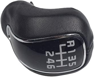 Hacreyatu Leather Manual Stick Gear Shift Knob Lever Shifter 6 Speed for Hyundai Creta IX25 Kia Forte Cerato K3 Ceed 2012-2016