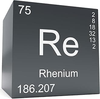 Moderock Rhenium Metal Elements Periodic Table, Mirror Finished Density Cubes Collection, Purity 99.99%, Weight 20.5g/0.72Oz (Re Cubic 10mm/0.39")