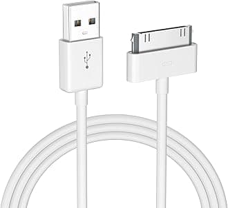 Apple Certified 30 Pin USB Charging Cable, 4.0ft USB Sync Charging Cord iPhone Compatible for 4 4s 3G 3GS iPad 1 2 3 iPod Touch Nano White (1 PCS)