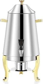 3.5 Gallon Hot/Cold Beverage Dispenser, Stainless Steel Coffee Urn Chafer, 13L Hot Chocolate Dispenser, Tea Water Urn for Parties Commercial Use