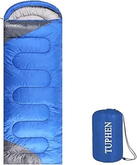 tuphen- Sleeping Bags for Adults Kids Boys Girls Backpacking Hiking Camping Microfiber Liner, Cold Warm Weather 4 Seasons Indoor Outdoor Use, Lightweight & Waterproof