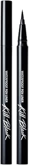 Clio Kill Waterproof Pen Liquid Eyeliner - Long-Lasting, Precise, Smudge-Proof, Quick-Drying, Rich Colour - 01 Kill Black