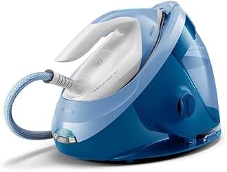 Philips Ironing Center GC8940/20 No Scald Iron or Temperature Settings, Auto-Shut Off, Ultralight Steamglide Advanced, 7.5 Bar, Steam Blow 470 g, Blue