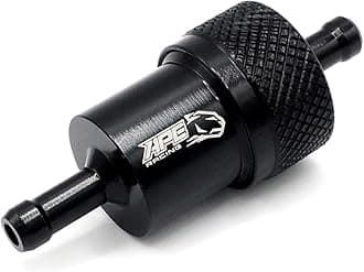 Billet Aluminum Universal 1/4 Sintered Bronze In-Line Fuel Filter For Motorcycle ATV Dirt bike Quad or Small Engines