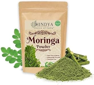 Hindya Organic Moringa Powder Ayurvedic Support For Holistic Wellness Herbal Supplement Rich In Antioxidants Good For Digestion, Energy, Immunity, Weight Loss-100G